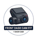 Dash Cam Front Only Fit (1-ch)