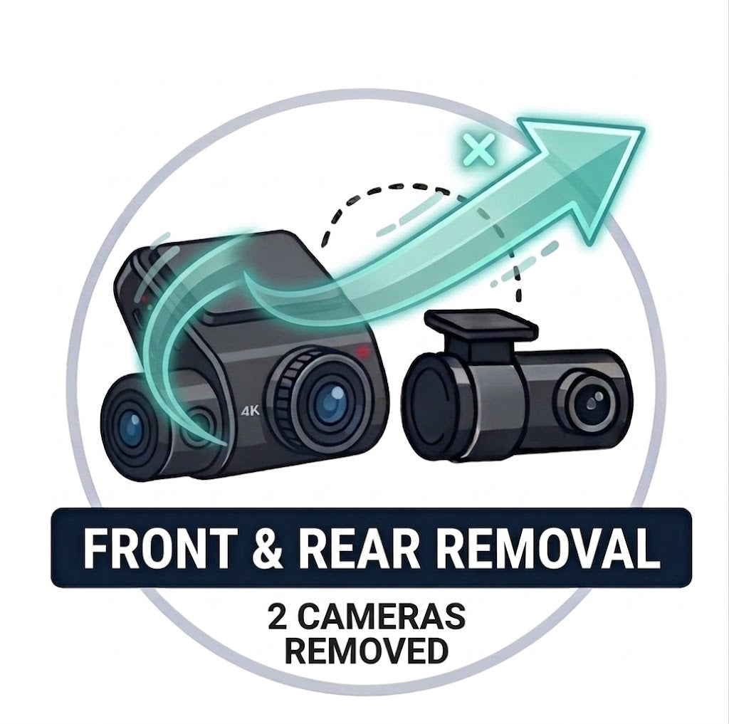 Front and Rear Dash Cam Removal